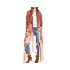 New Friends Colony Sequin Colorblock Boho Cape